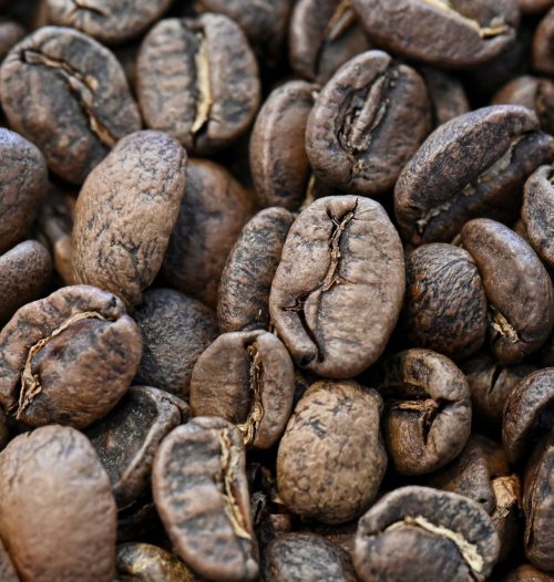 TOPSHOT - Roasted coffee beans are seen in a coffee shop in Buenos Aires, on July 19, 2022. - Argentina does not produce coffee, it imports it, but the coffee shops in Buenos Aires are an institution that identifies the city and there is even a list of 